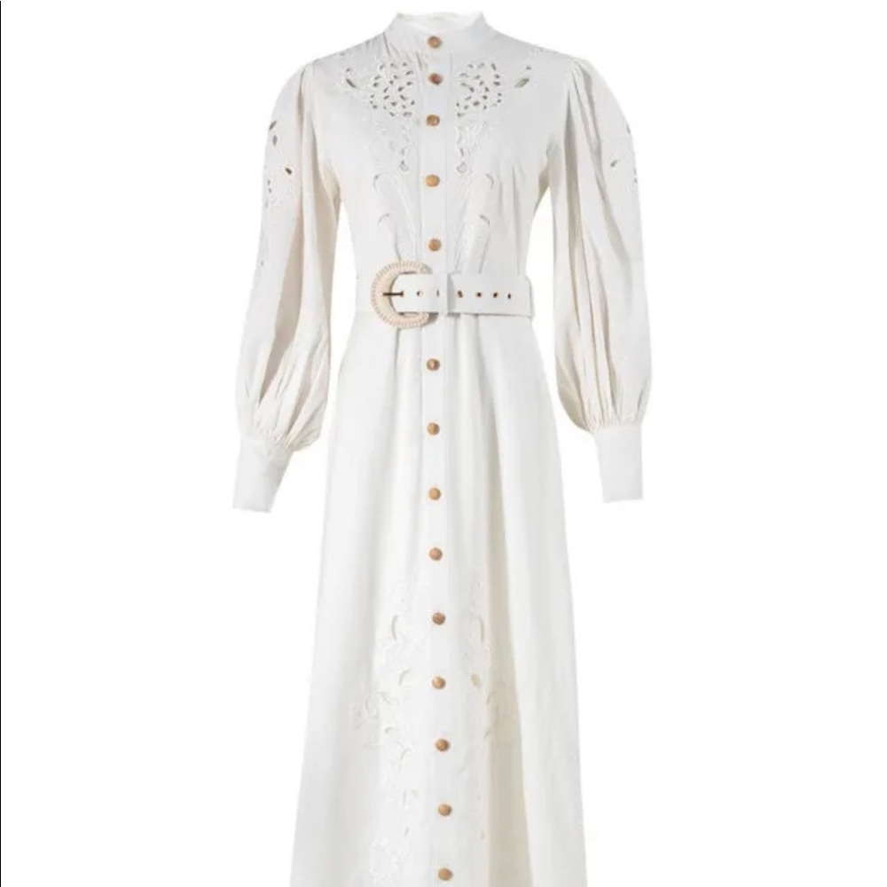 Fashion Chingu White Hollow Dress